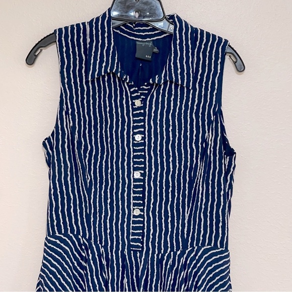 Gaby Skye Striped Dress Hankerchief Hem Size 12 - Picture 5 of 16